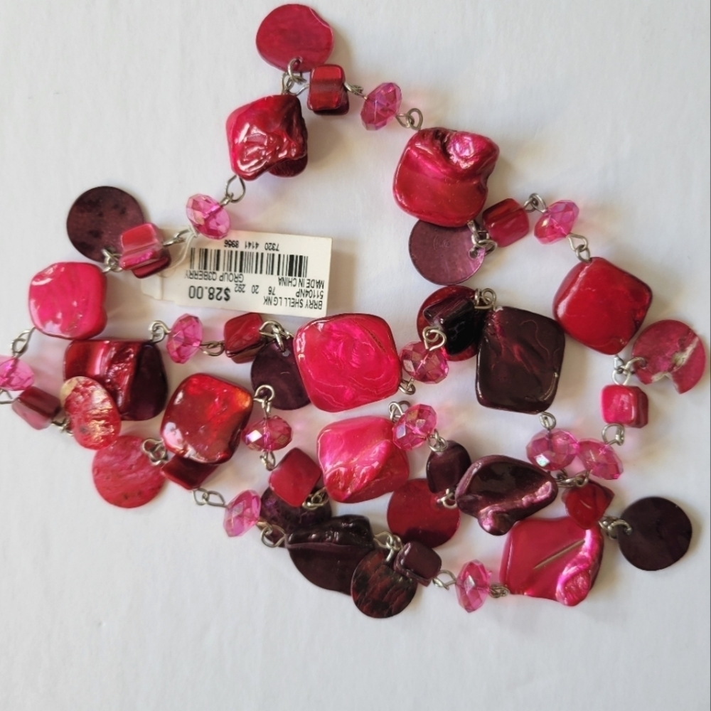 Red Shell Chain Necklace